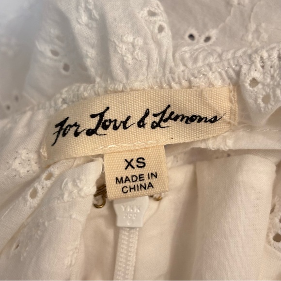 FOR LOVE & LEMONS Bora Bora Eyelet Romper in White Size XS - Picture 11 of 12